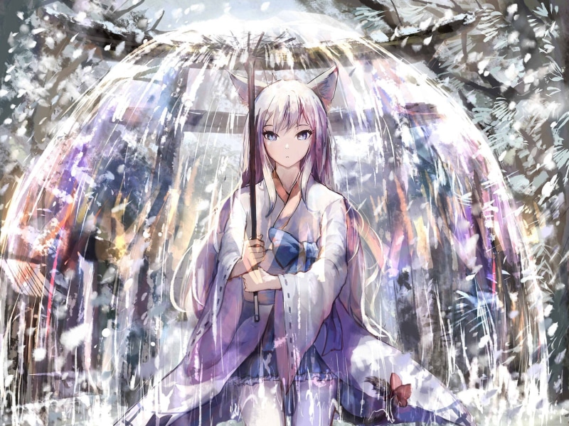 狐耳少女雪色绘卷