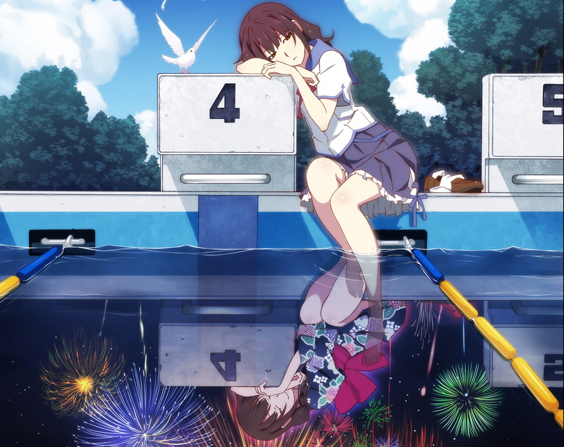 《升起的烟花，从下面看？还是从侧面看？》绝美动漫壁纸合集