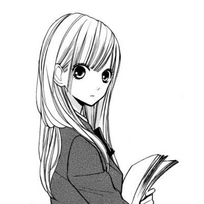 17张高清好看的动漫女生黑白头像合集