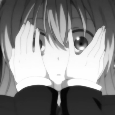 14张高清黑白动漫女生头像 氛围感拉满的卡通女头合集