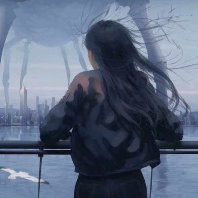 蓝色系卡通忧郁女生头像 28张高清图分享