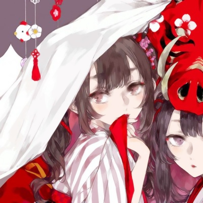 26组清新款女生动漫闺蜜头像 两张一组高清好看