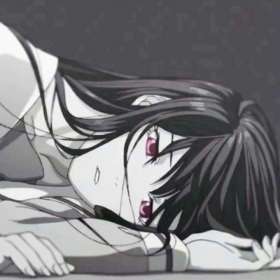 14张高清丧系黑化动漫女生头像 卡通风格一次看够