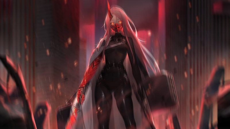 粉头发少女持剑氛围感壁纸合集