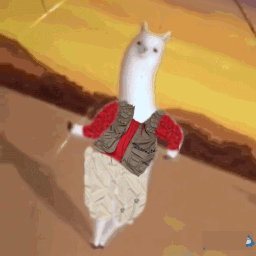 这套羊驼穿搭表情包太会整活了