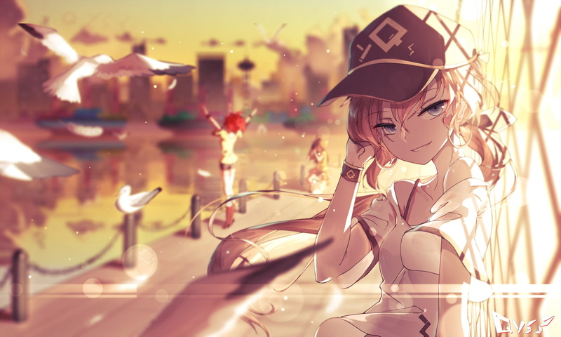 绝美1080P动漫壁纸！蓝眸金发少女配小鸟，细节拉满超吸睛