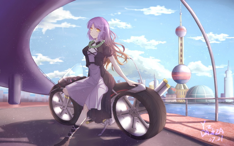 东方project 摩托车少女壁纸