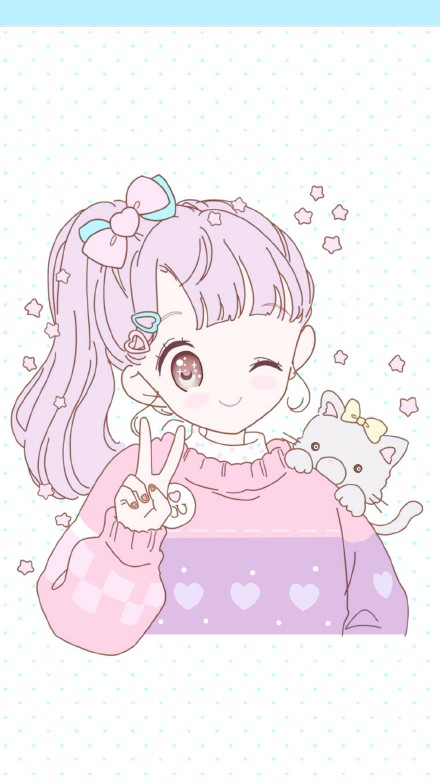 超治愈！一组甜美少女风壁纸来了