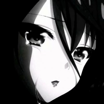 12张高清黑白丧系女生动漫头像 自带伤感氛围感