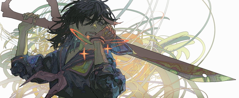 斩服少女飒爽壁纸！短发少女迎风甩发又美又飒