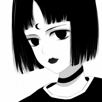 黑白氛围感拉满！18张高清动漫丧气女生头像合集