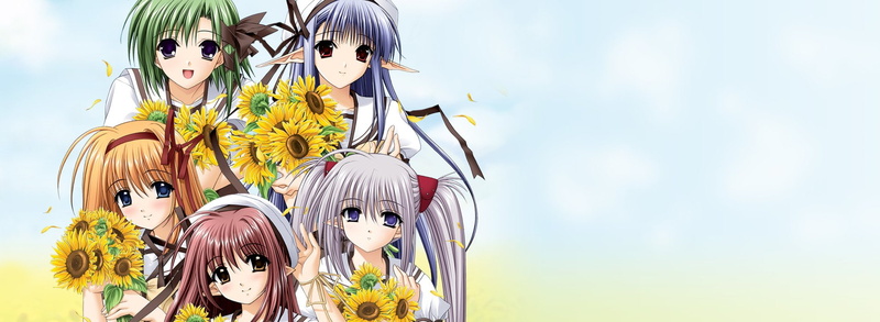 《Shuffle!》动漫壁纸 枫枫与龙胆紫花束 高清1080P无水印