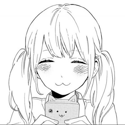 17张高清好看的动漫女生黑白头像合集