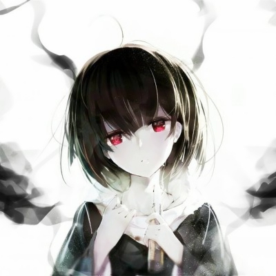 17张高清黑白丧系动漫女生头像