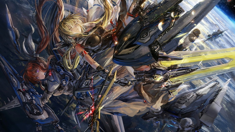 这张魔法少女奈叶高清壁纸太绝了！粉黑战斗少女帅到跺脚