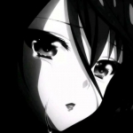 17张高清黑白丧系动漫女生头像