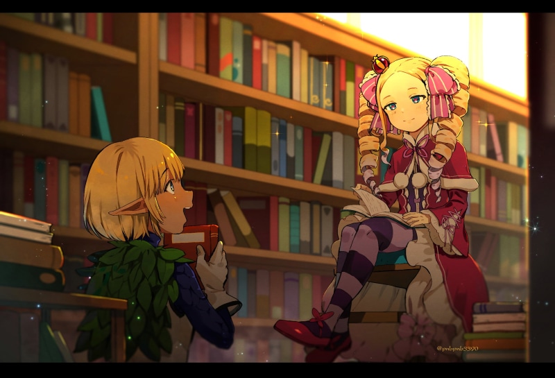 这张壁纸是《Re：从零开始的异世界生活》和《不死者之王》的跨次元联动款