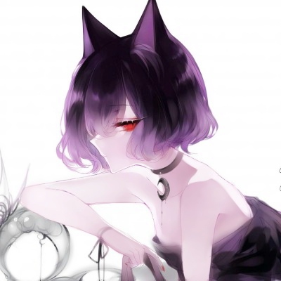 12张暗黑风妖系动漫猫女头像 高清猫系女生头像合集