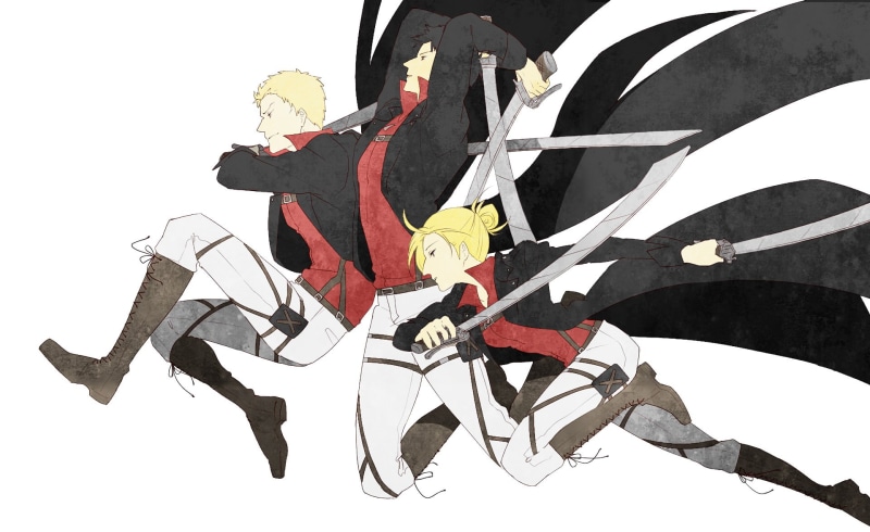 进击的巨人角色高清壁纸 莱纳贝尔托特安妮都有
