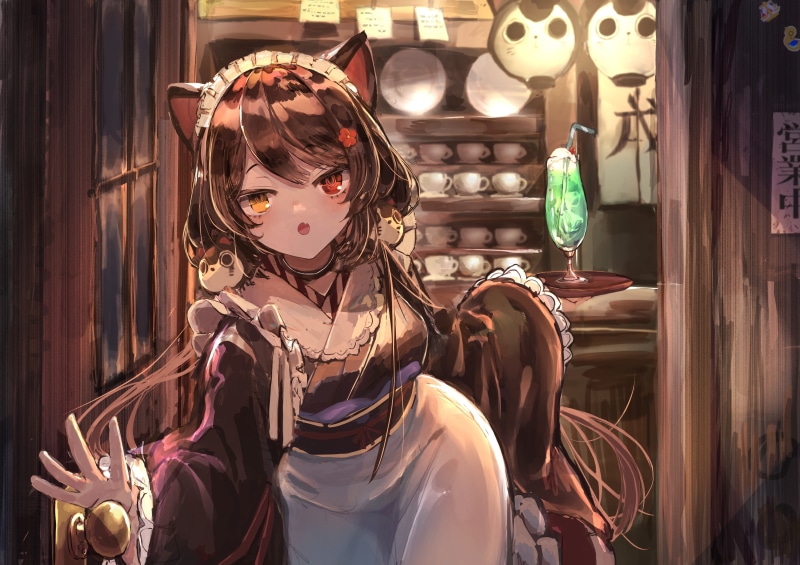 今日份心动壁纸合集！虚拟主播和风女仆咖啡厅美图拉满