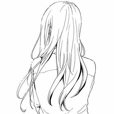 17张高清好看的动漫女生黑白头像合集