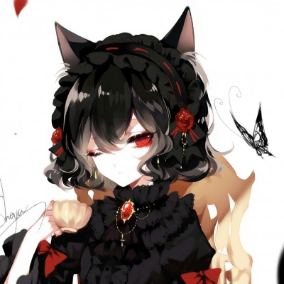 12张暗黑风妖系动漫猫女头像 高清猫系女生头像合集