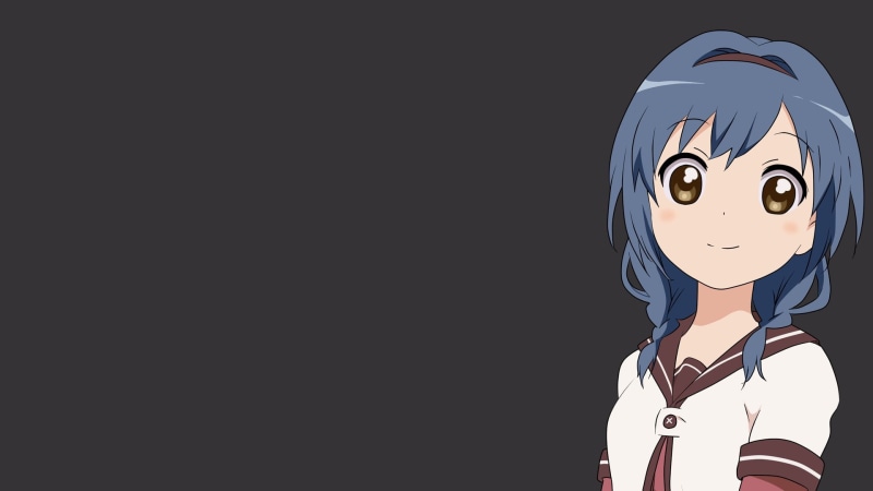 摇曳百合古谷向日葵壁纸分享 戴面具穿校服的动漫少女
