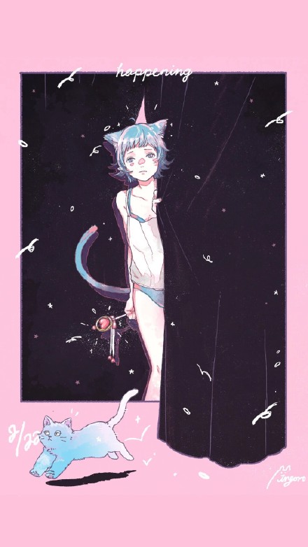 分享一组治愈感拉满的唯美插画壁纸