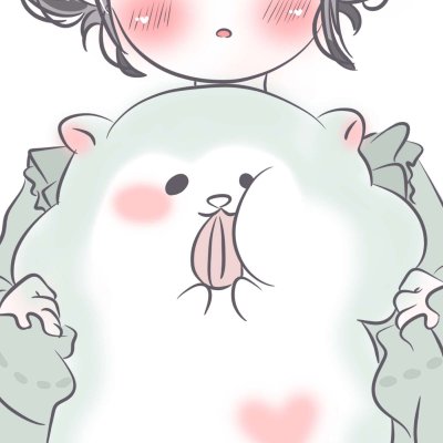 抱着娃娃的可爱动漫女生闺蜜头像 共14张高清资源