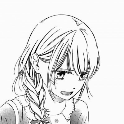 11张高清二次元黑白女生动漫头像 氛围感拉满