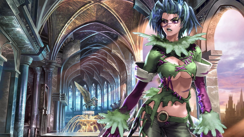 灵魂Calibur动漫风格数字艺术壁纸