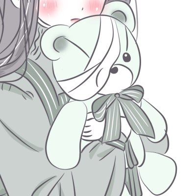 抱着娃娃的可爱动漫女生闺蜜头像 共14张高清资源