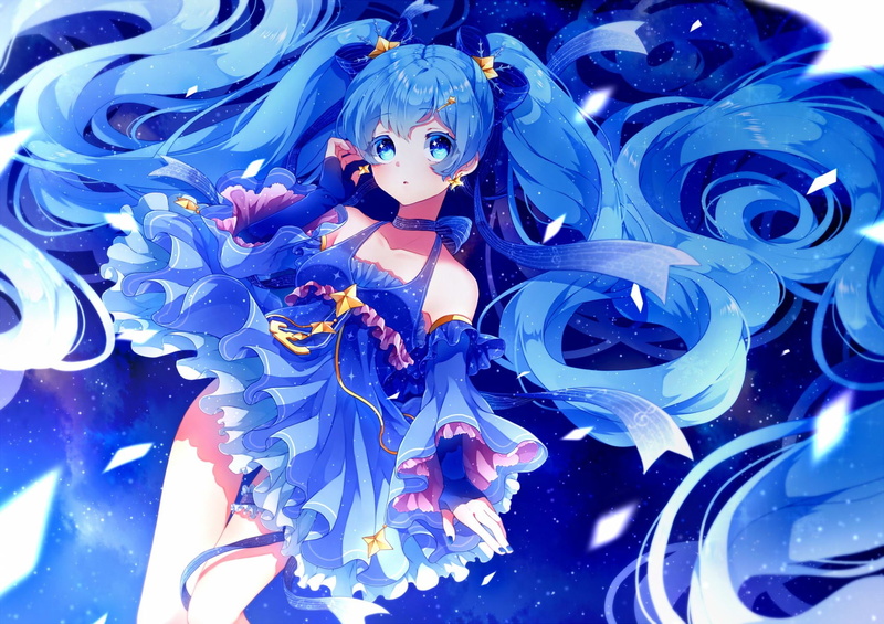初音未来蓝发双马尾壁纸合集
