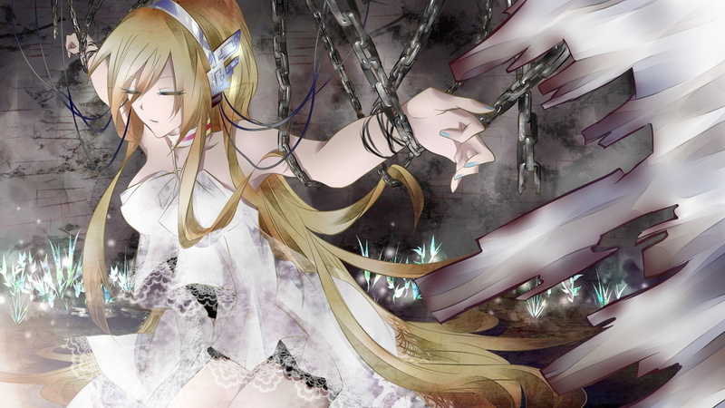 惊艳！黑白氛围感Vocaloid少女壁纸