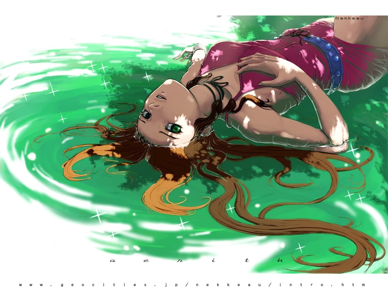 最终幻想7爱丽丝绝美壁纸 长发绿眼氛围感拉满