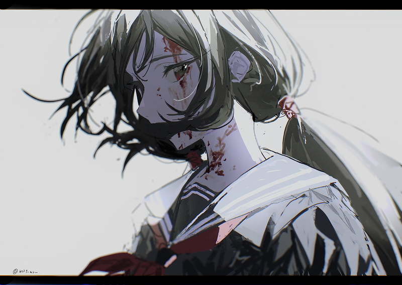 古见同学壁纸分享！超绝近景特写 黑发JK学姐高清壁纸