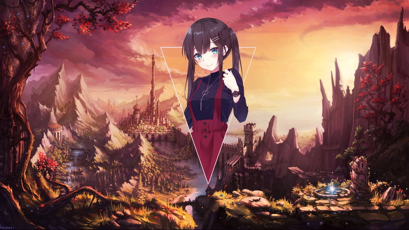 1080P高清二次元少女壁纸合集 附PS创作源文件