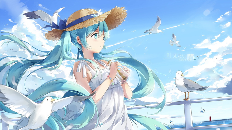 夏日连衣裙初音未来壁纸