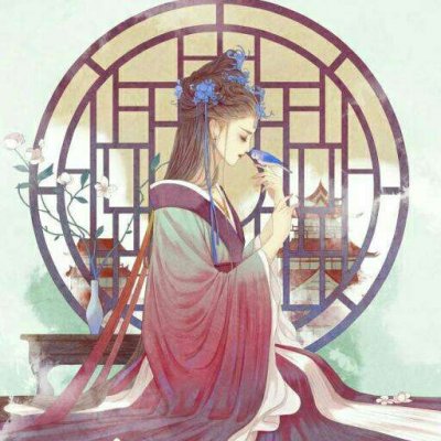 19张高清古风水墨女生QQ头像 氛围感拉满