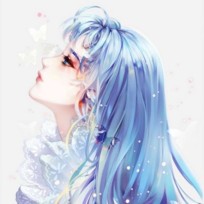 蓝色系卡通忧郁女生头像 28张高清图分享