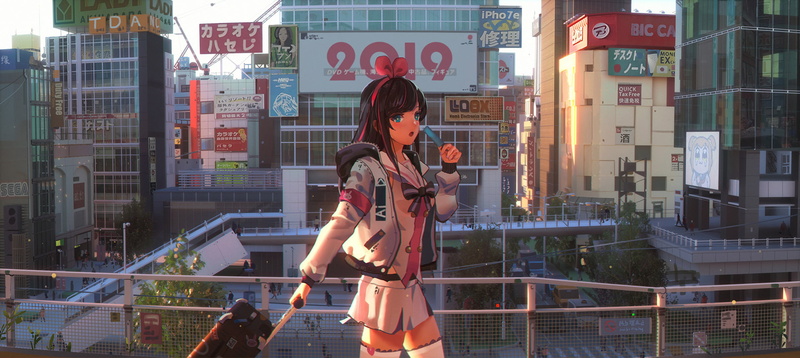 绊爱都市少女高清壁纸 1080P AI频道动漫
