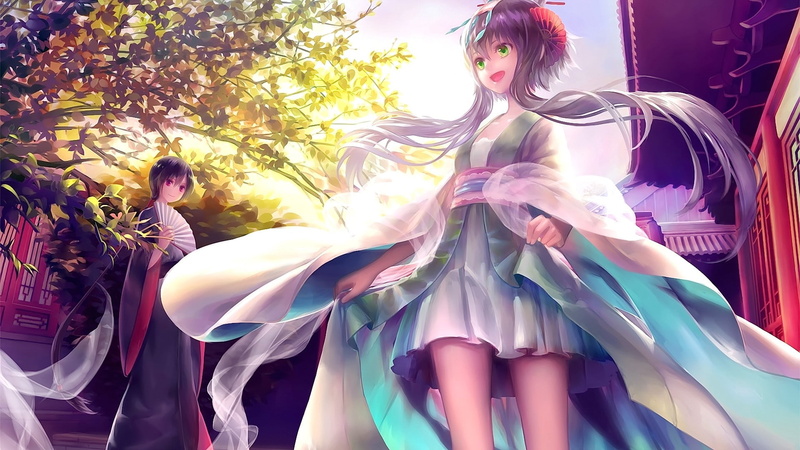 乐正绫与洛天依的汉服动漫壁纸