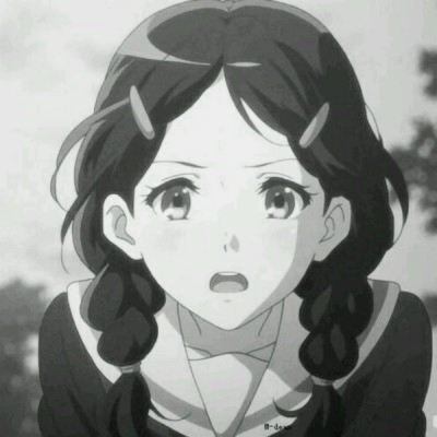 黑白丧系女生动漫头像合集 30张高清QQ头像素材