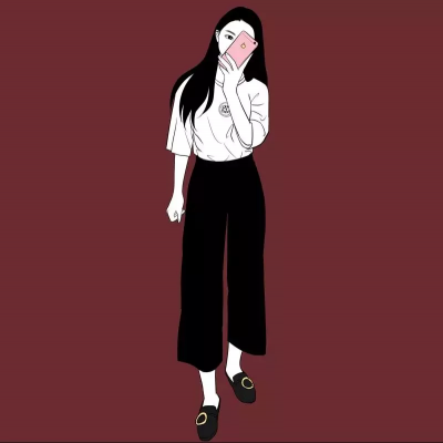 36张高清时尚气质女生卡通头像 氛围感拉满