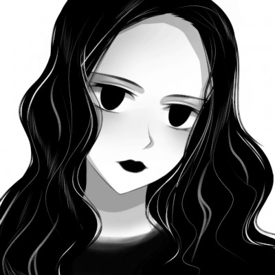黑白氛围感拉满！18张高清动漫丧气女生头像合集