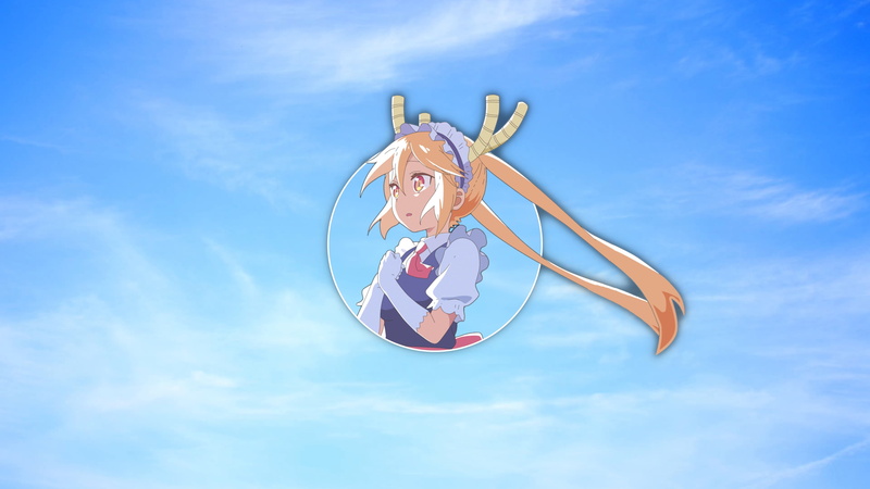 小林家的龙女仆同人壁纸！晴空之下的二次元少女氛围感拉满