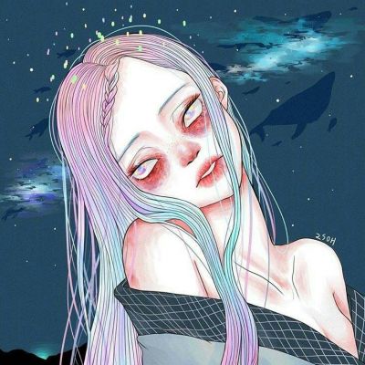 20张高清病娇黑化女生动漫头像 氛围感拉满