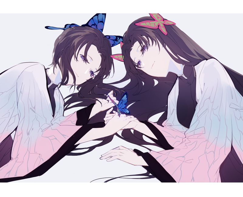 《鬼灭之刃》蝴蝶忍姐妹等绝美4K动漫壁纸合集