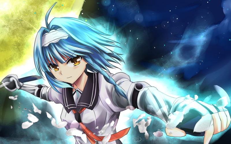 《新妹魔王的契约者 爆裂篇》蓝发少女高清壁纸合集