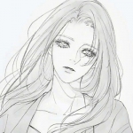 17张高清好看的动漫女生黑白头像合集